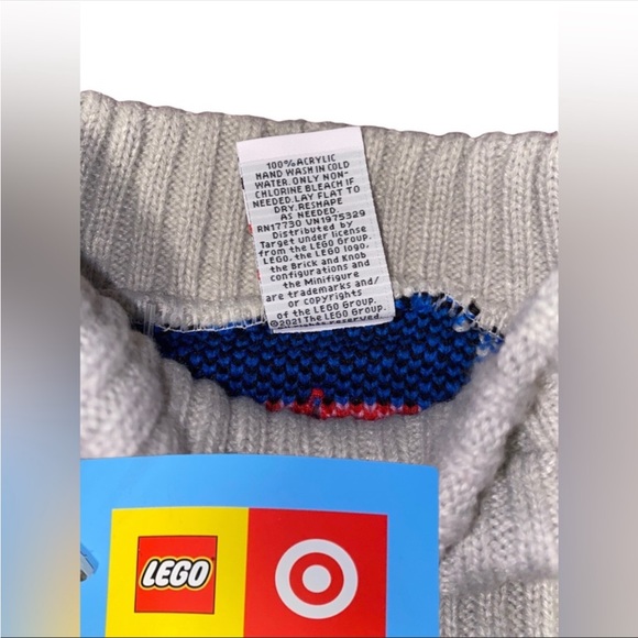 Official LEGO Collection Dog Color Block Striped Sweater - Size Medium NWT - Picture 4 of 9